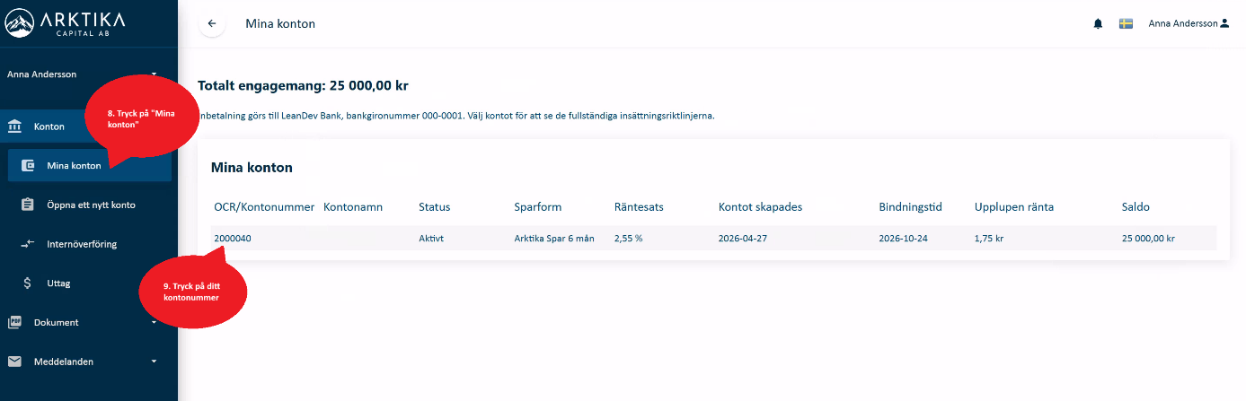Log into your account and make your selections 1